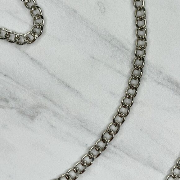 Silver Tone Skinny Chain Link Purse Handbag Bag Replacement Strap - Picture 9 of 13